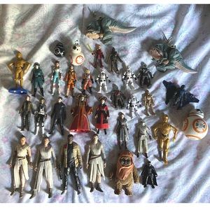 Disney Star Wars action figure lot with figures and accessories